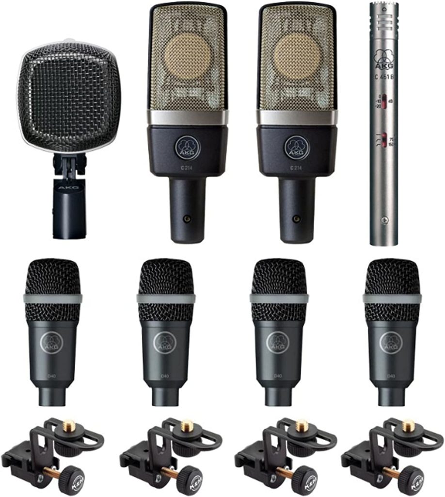 AKG Drum Set Premium 8 Piece Microphone Set 1